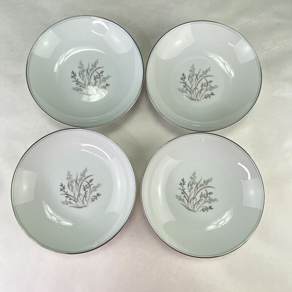 Vintage Noritake China Taryn Coupe Soup Bowls 7 3/8" Set Of 4 - Picture 3 of 10